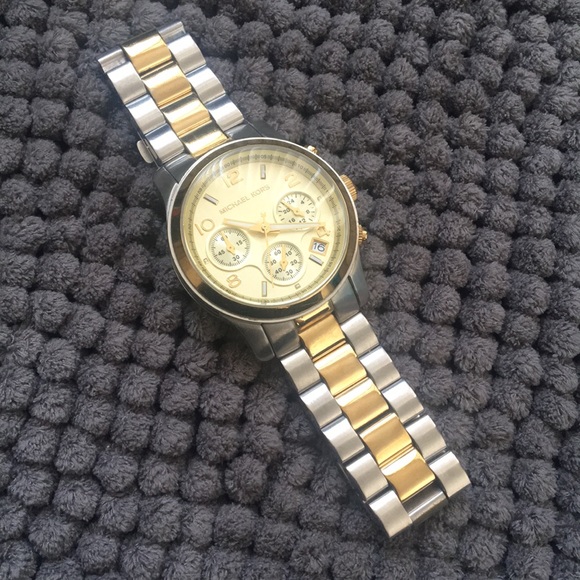 Michael Kors Accessories - Michael Kors Two-Tone Small Runway Watch